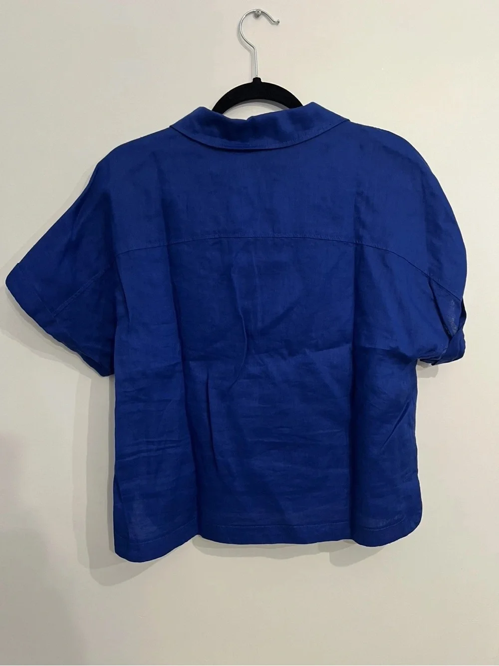 Women's Royal Blue Linen Two-Piece Set Pants & Top